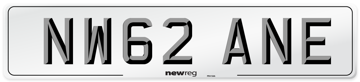 NW62 ANE Number Plate from New Reg